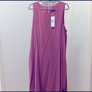 NWT Eileen Fisher Silk Jewel Neck Dress - Rosewood